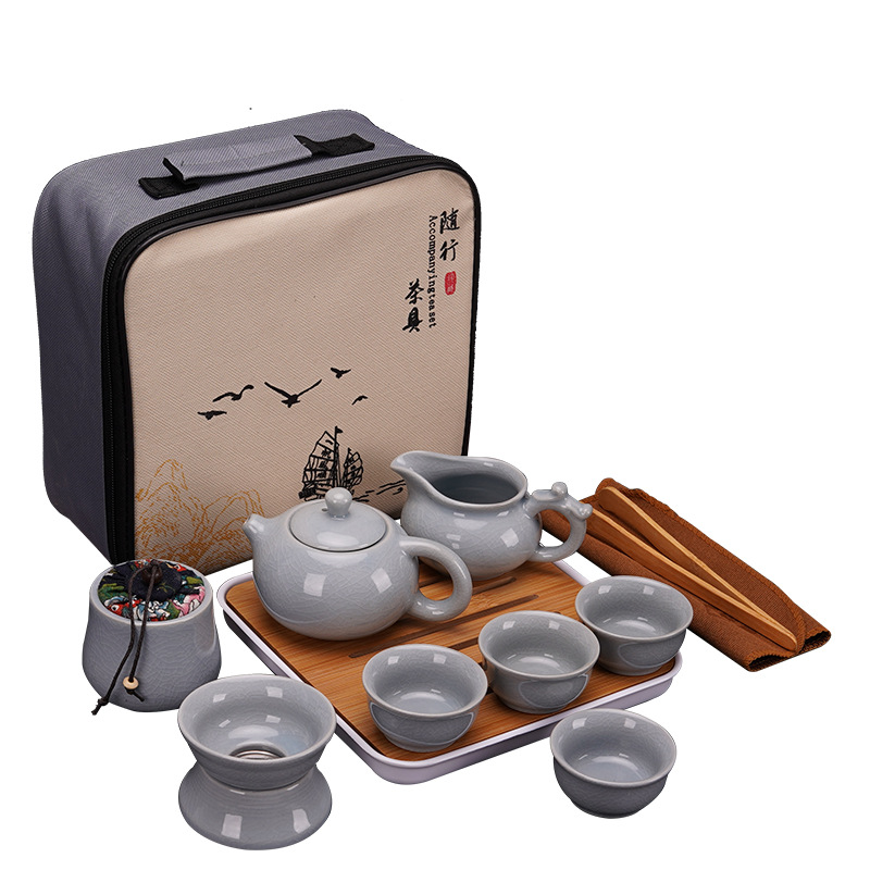 Gongfu Tea Set - Portable Travel Ceramic Chinese Kung Fu