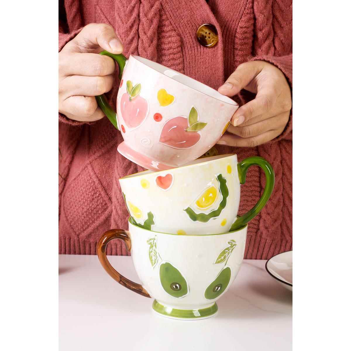 Coffee Tea Drawing - Ceramic Coffee Cup Women's Early Drawings