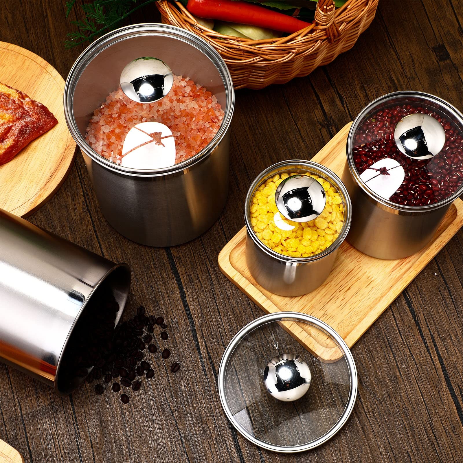 Coffee Tea And Sugar Set - Food Storage Containers Tea Coffee Sugar
