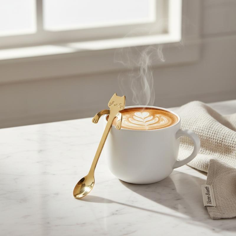 Stainless Steel Cute Cat Hangi - Coffee Tea Love のレビューと価格