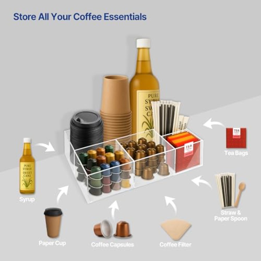 Acrylic Coffee Bar Station Sna - Tea Coffee Set Up のレビューと価格