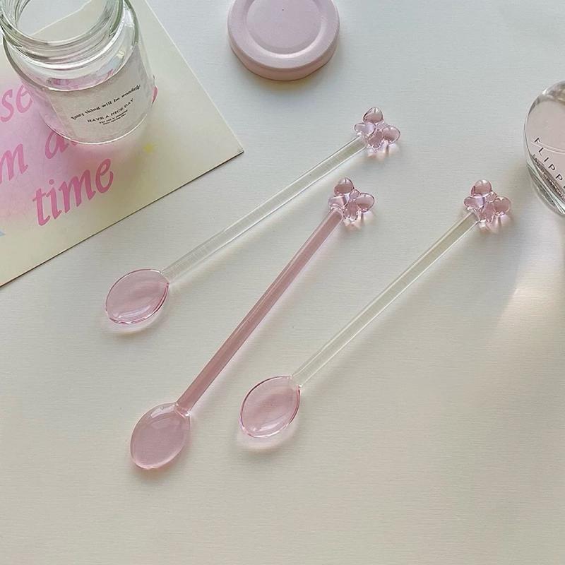 Pink Bow-Adorned Glass Coffee  - Tea Coffee Utensils のレビューと価格