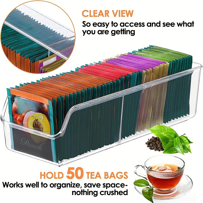 1pc Clear Tea Bag Organizer Bo - Coffee Tea And Sugar Set のレビューと価格