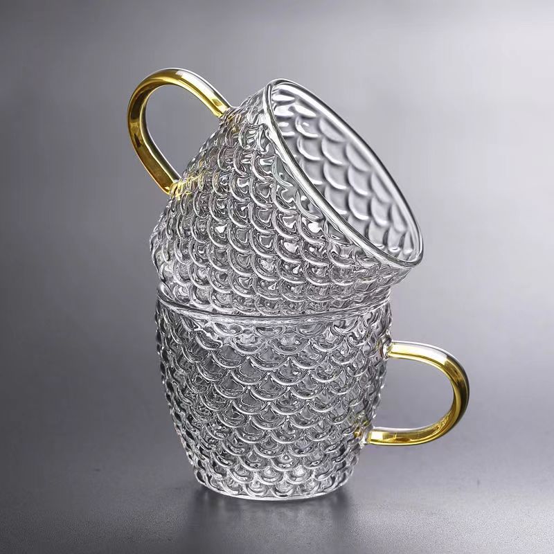 Glass Tea Cups small Cups Home - Coffee Tea And Sugar Set のレビューと価格