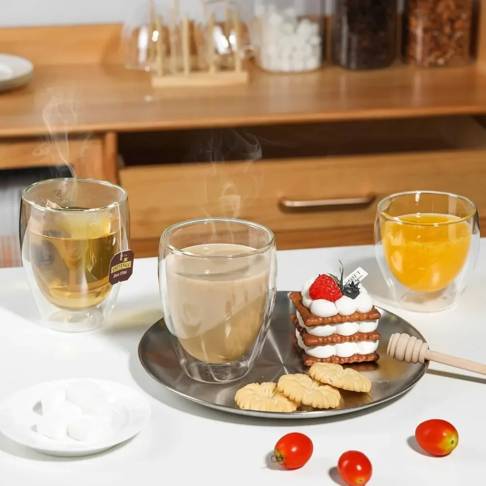 6 pcs Clear Double Wall Glass  - Coffee Tea And Sugar Set のレビューと価格