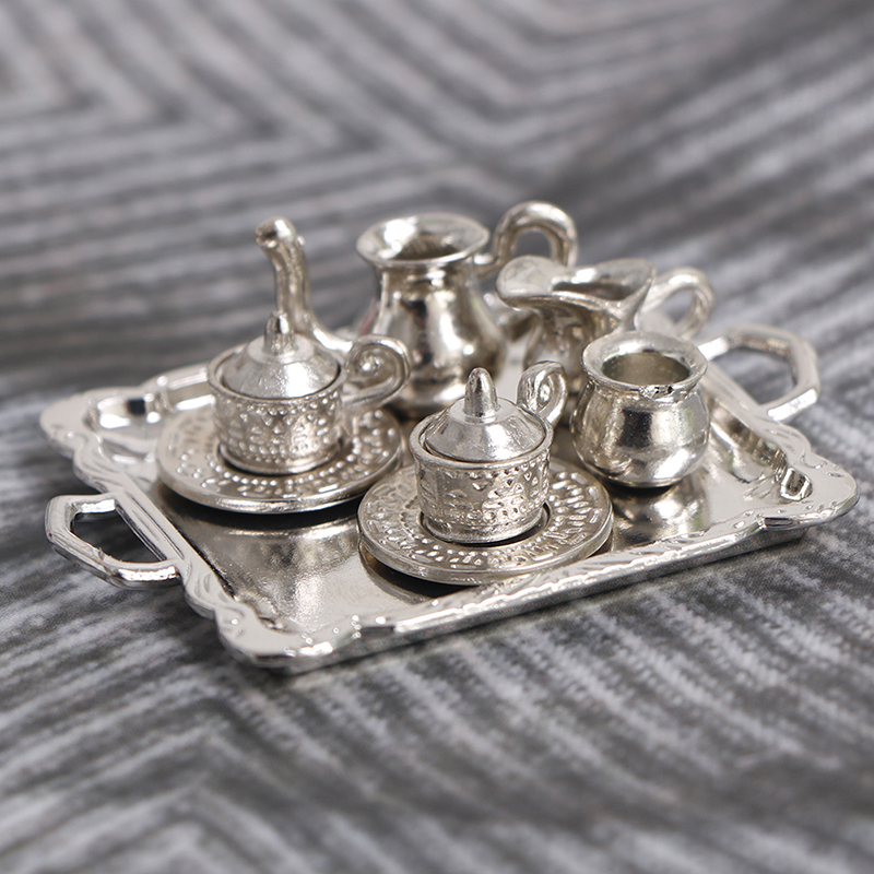 10pcs/Set 1/12 Dollhouse Minia - Coffee Tea And Sugar Set のレビューと価格