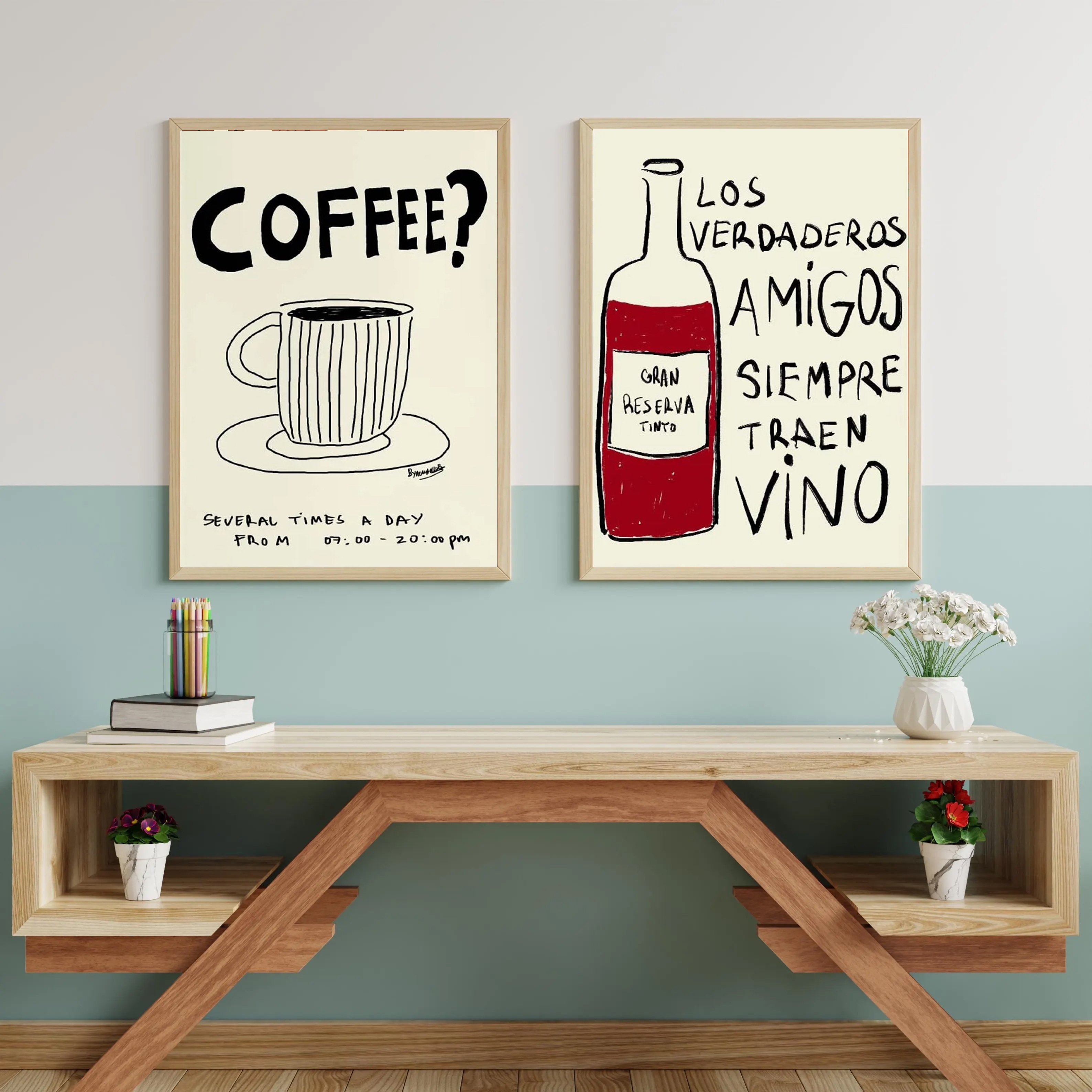 Colorful Drawings Abstract Art - Coffee Tea Drawing のレビューと価格