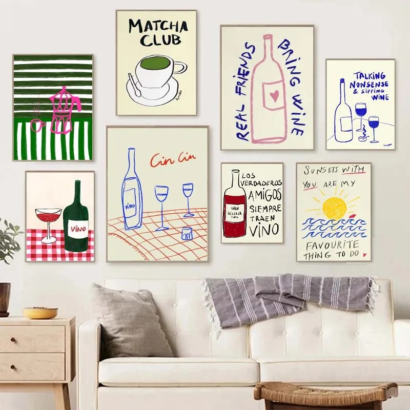 Colorful Drawings Abstract Art - Coffee Tea Drawing のレビューと価格