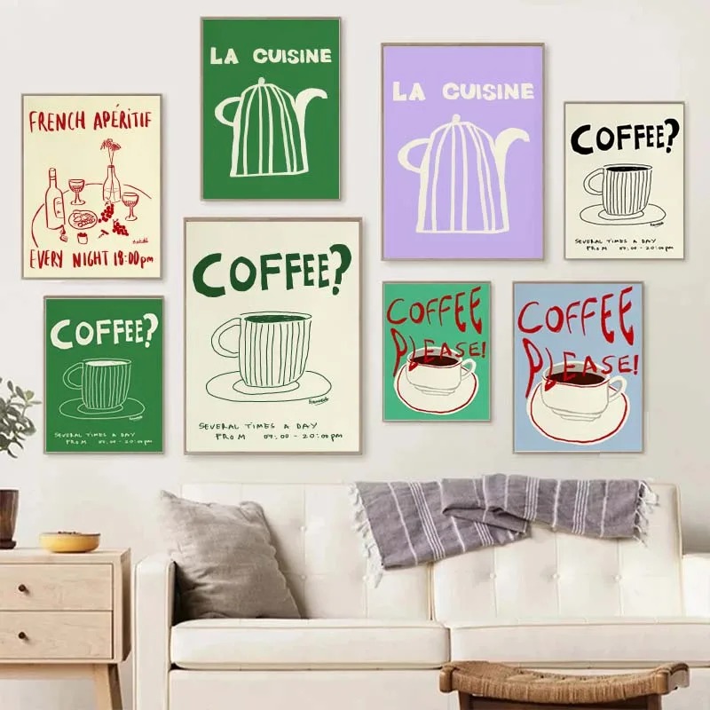 Colorful Drawings Abstract Art - Coffee Tea Drawing のレビューと価格