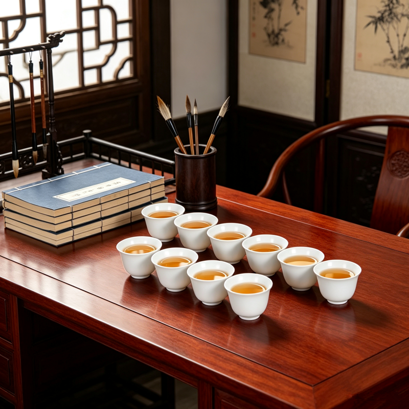 10pcs/pack Dehua High White Po - Gongfu Tea Set のレビューと価格