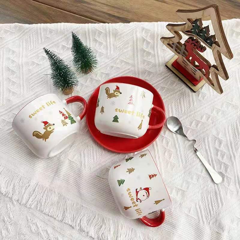 Creative Cute Cartoon Christma - Coffee Tea Friends のレビューと価格