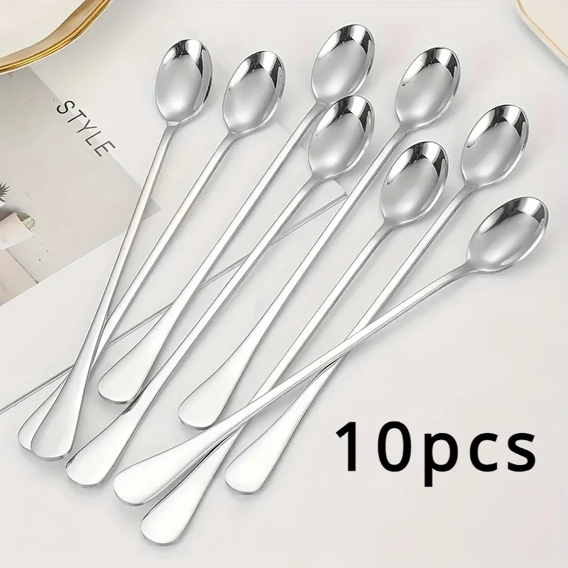 Stainless Steel 1/10pcs Long H - Tea Coffee Utensils のレビューと価格