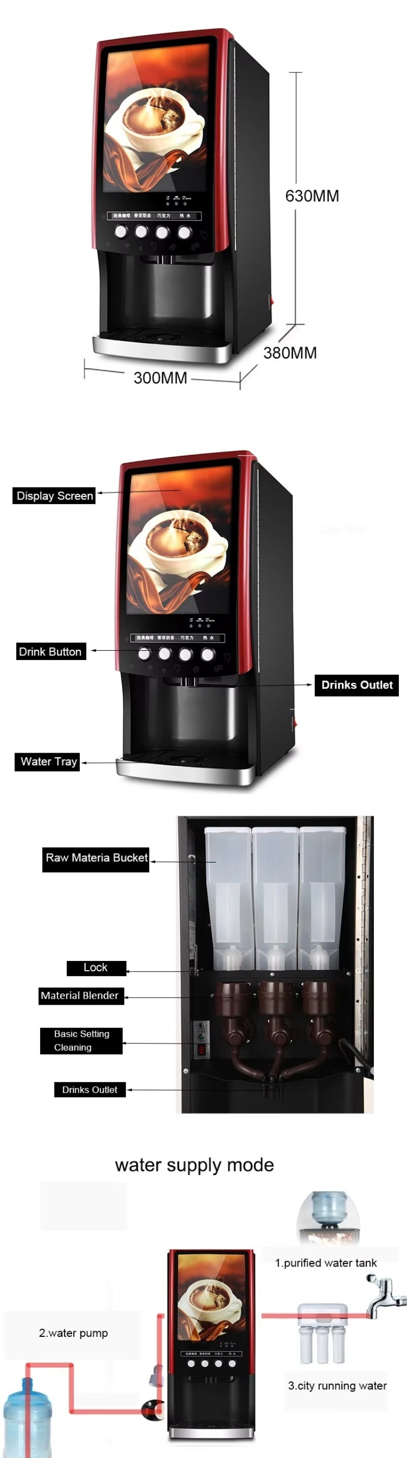 Milk Tea Bubble Tea Vending Ma - Coffee Tea Machine のレビューと価格
