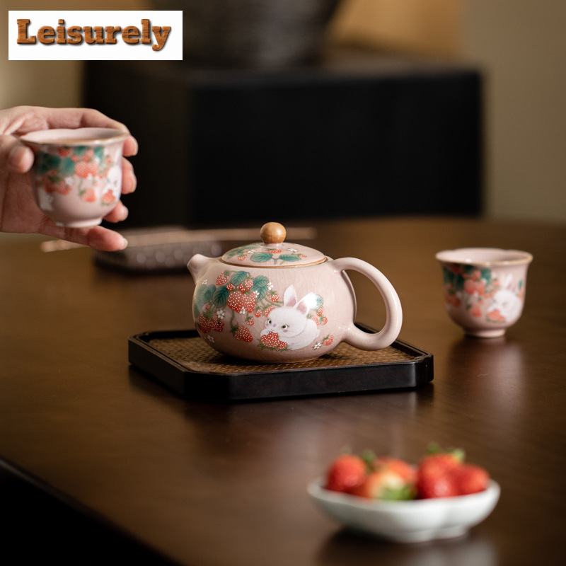 Antique Pink Ru Kiln Teacup St - Gongfu Tea Set のレビューと価格