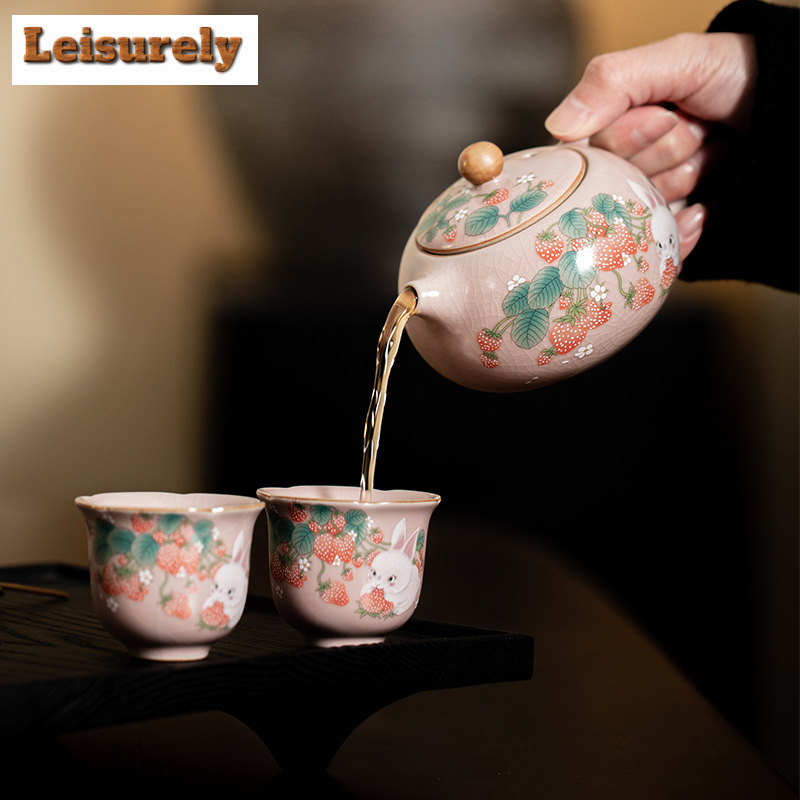 Antique Pink Ru Kiln Teacup St - Gongfu Tea Set のレビューと価格
