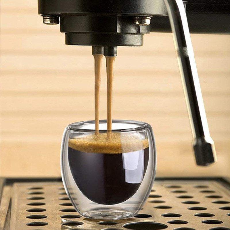 Double Walled Glass Coffee Mug - Coffee Tea And Sugar Set のレビューと価格