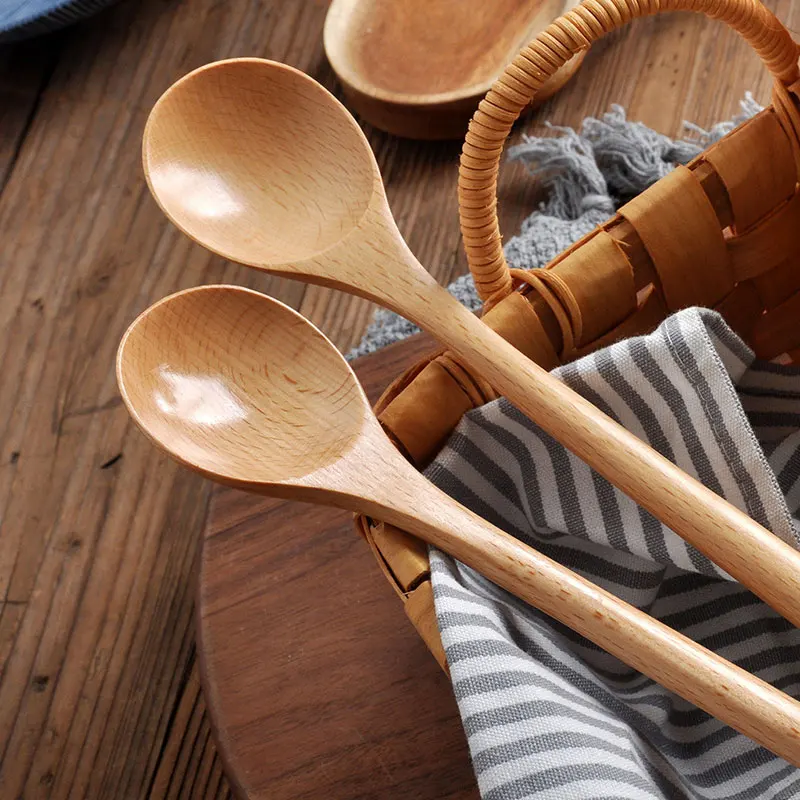 1pcs Wooden Spoon Tableware Ki - Tea Coffee Utensils のレビューと価格