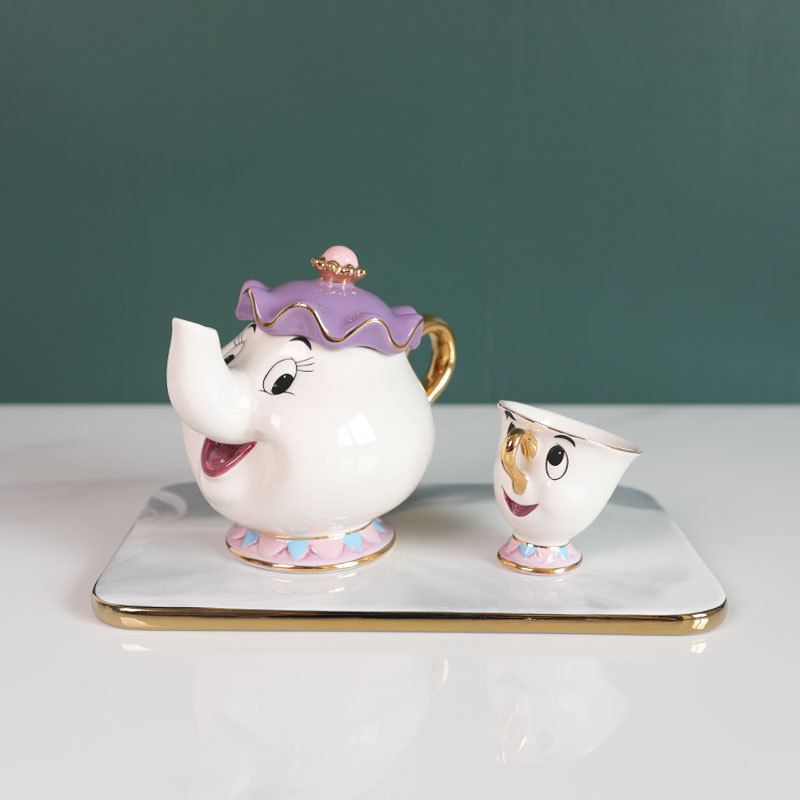 Hot Teapot Cartoon Beauty And  - Coffee Tea And Sugar Set のレビューと価格