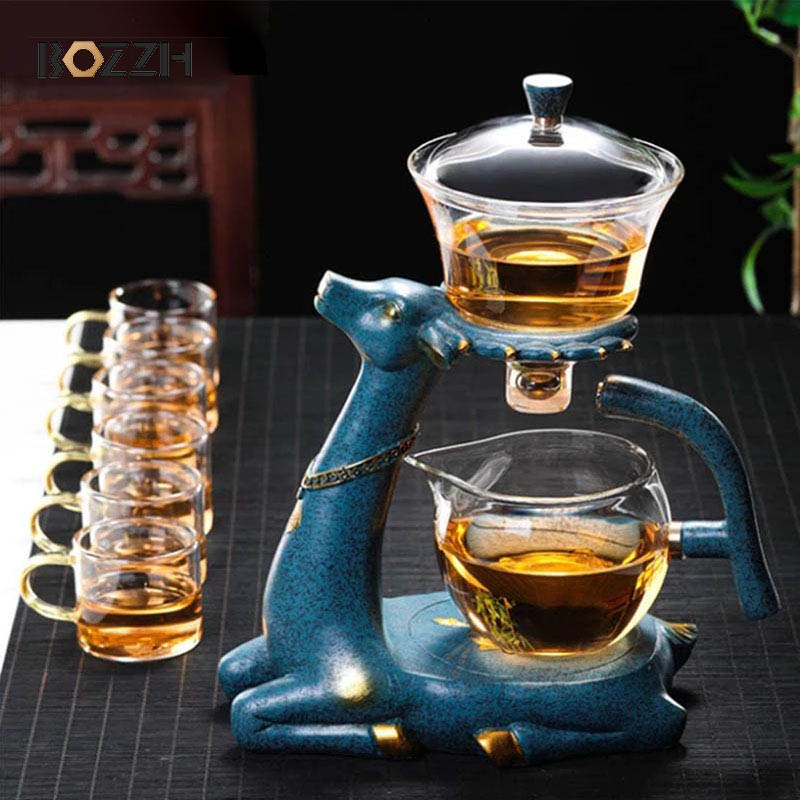 BOZZH-Kungfu Glass Tea Set, Cr - Gongfu Tea Set のレビューと価格