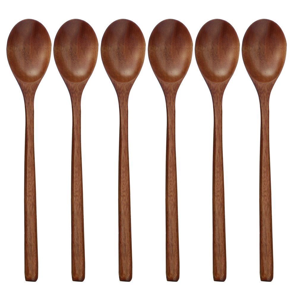 6pcs Wooden Spoon Tableware Ki - Tea Coffee Utensils のレビューと価格