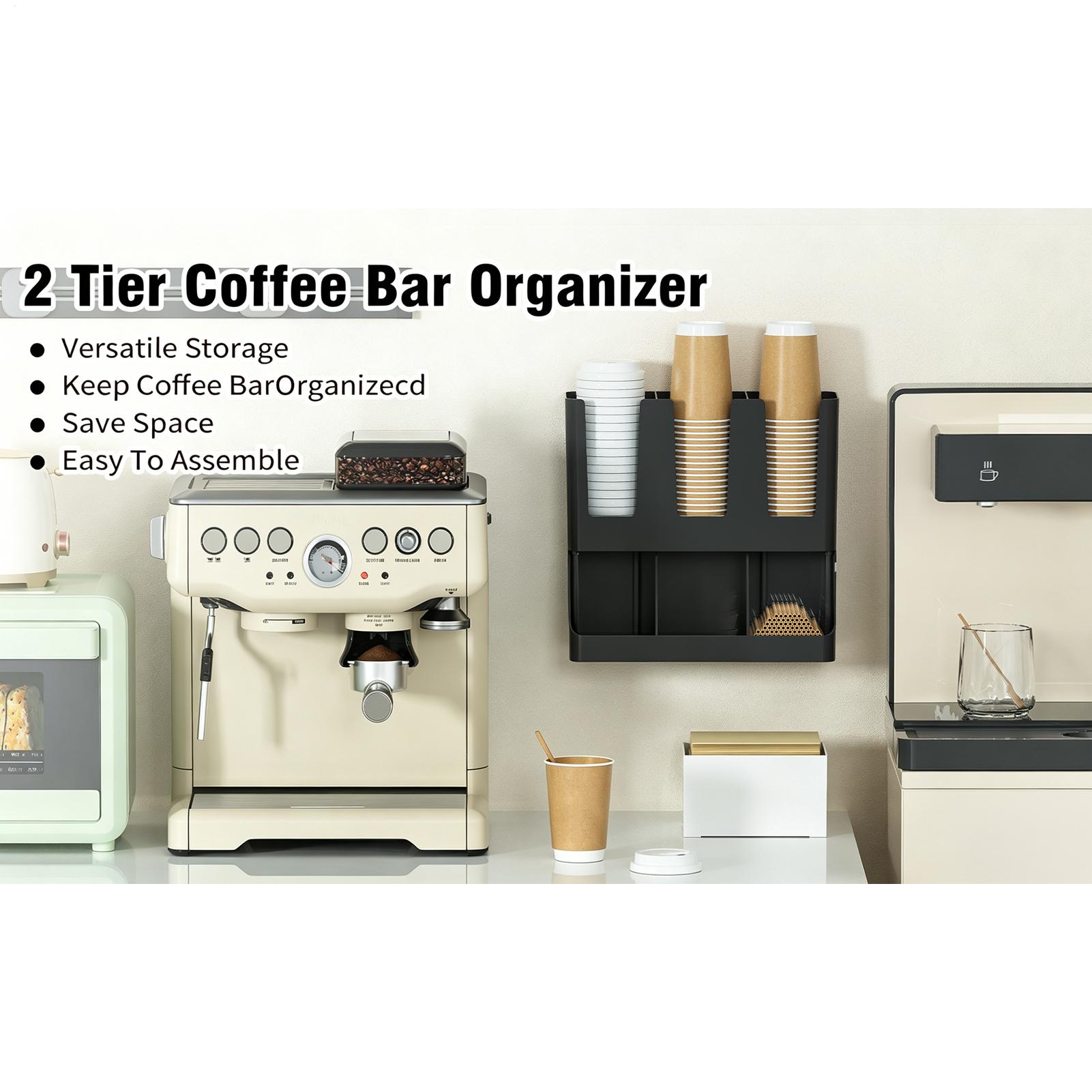 Coffee Station Organizer Wall  - Tea Coffee Set Up のレビューと価格