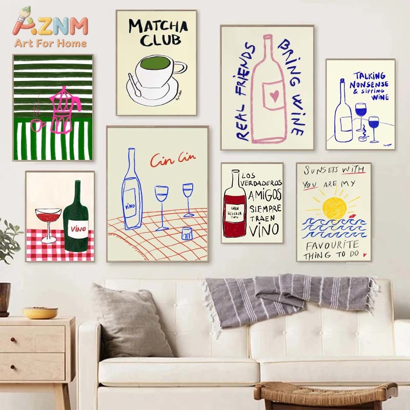 Colorful Drawings Abstract Art - Coffee Tea Drawing のレビューと価格