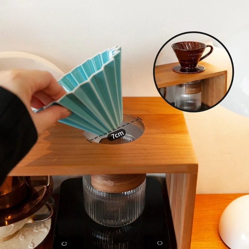 Solid Wood Coffee Drip Station - Tea Coffee Set Up のレビューと価格