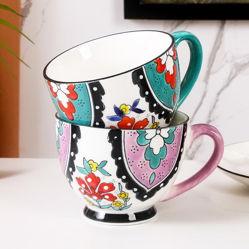 Ceramic Coffee Cup Women's Ear - Coffee Tea Drawing のレビューと価格