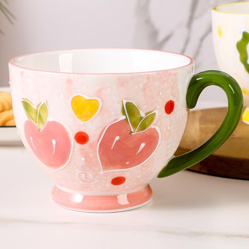 Ceramic Coffee Cup Women's Ear - Coffee Tea Drawing のレビューと価格