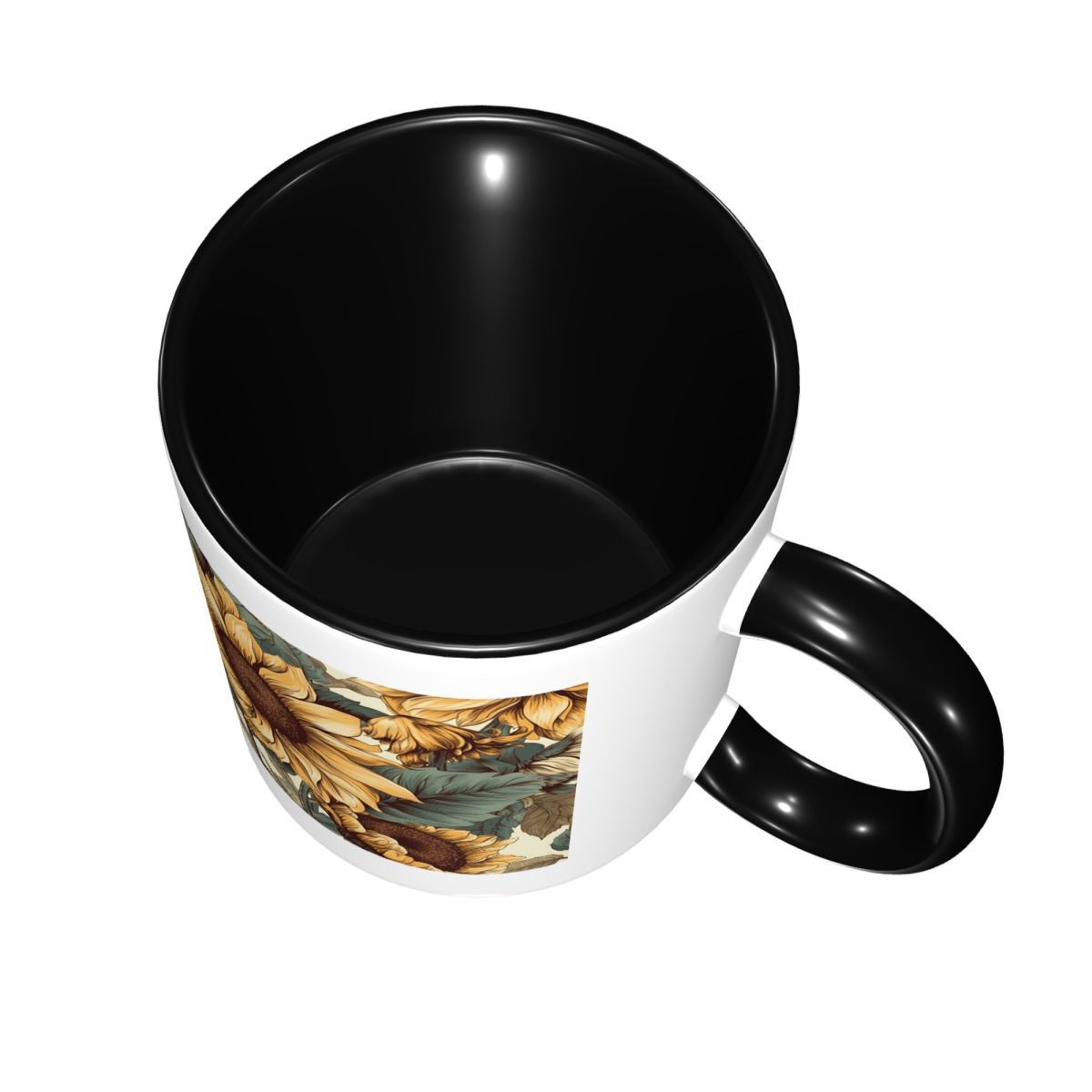 Golden Sunflower Cluster Vinta - Coffee Tea Drawing のレビューと価格