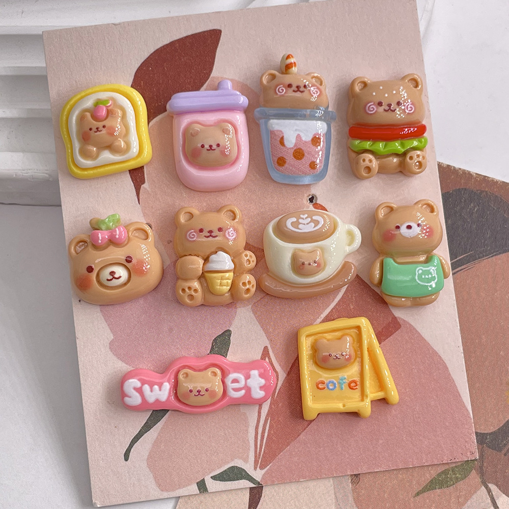10pcs Kawaii Cartoon Milk Tea  - Coffee Tea Love のレビューと価格