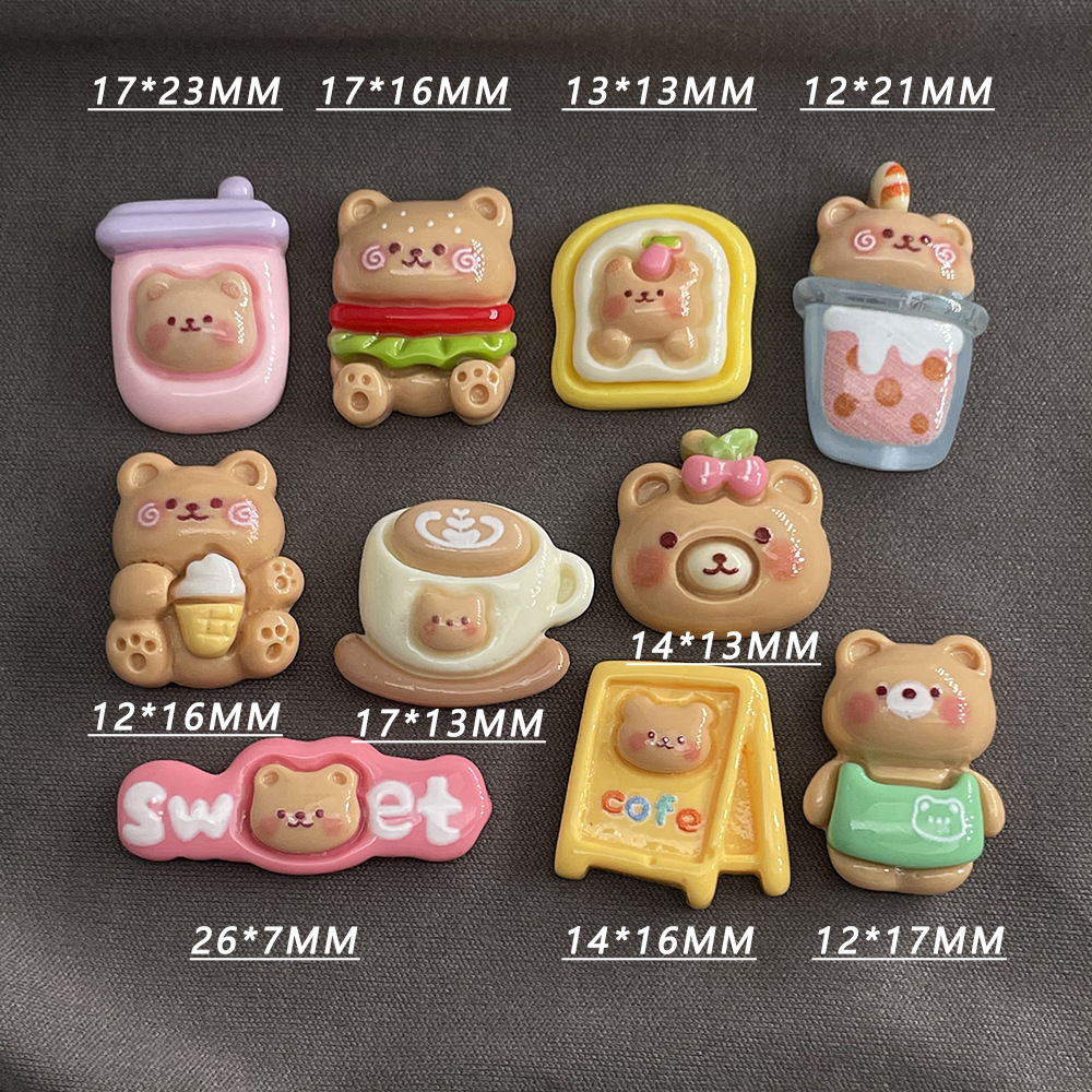 10pcs Kawaii Cartoon Milk Tea  - Coffee Tea Love のレビューと価格