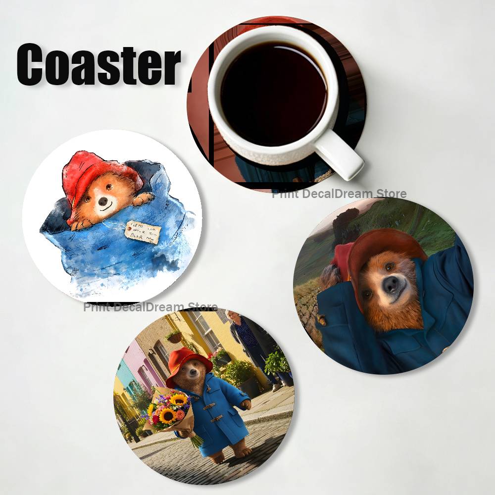 P-Paddington Bear Wood Coaster - Coffee Tea And Sugar Set のレビューと価格