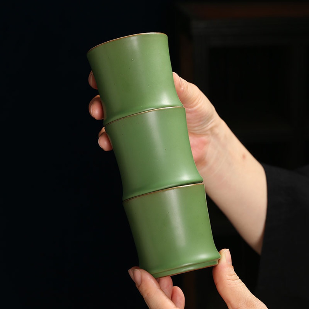 3pcs Master Cup Ceramic Bamboo - Gongfu Tea Set のレビューと価格