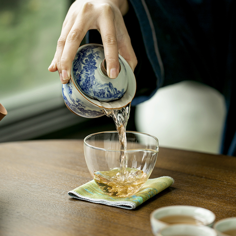 Chinese Retro Blue and White P - Gongfu Tea Set のレビューと価格