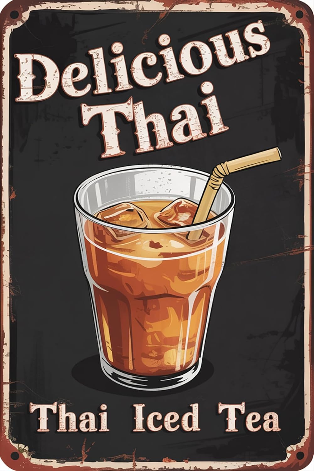 Funny Vintage Metal Tin Signs  - Coffee Tea Thai のレビューと価格