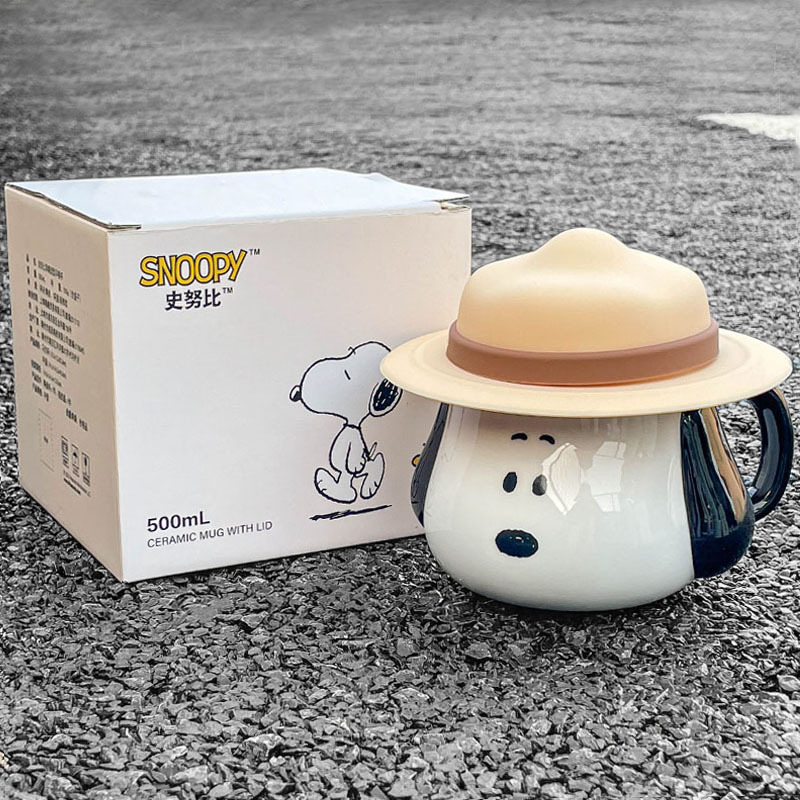 Snoopy Ceramic Mug Kawaii Cart - Coffee Tea Friends のレビューと価格