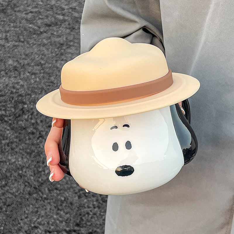 Snoopy Ceramic Mug Kawaii Cart - Coffee Tea Friends のレビューと価格