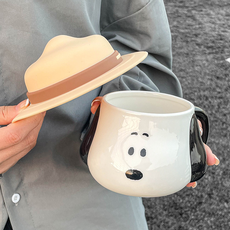 Snoopy Ceramic Mug Kawaii Cart - Coffee Tea Friends のレビューと価格